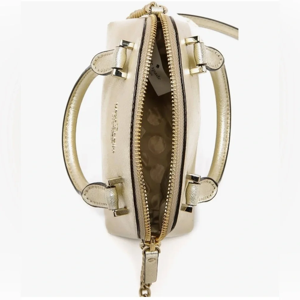 kate spade Metallic Gold Mini Satchel Crossbody